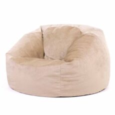 beige color classic soft giant bean bag for adults