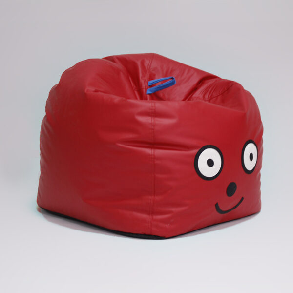 soft and comfortable bean bag chair for kids in red color