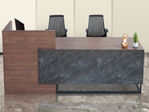 luxury wooden front desk big size for reception area
