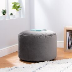 round velvet foot stool and pouf