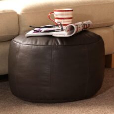 PU leather round foot stool and pouf