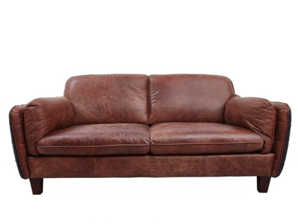 comfortable artificial leather waiting sofa for 2 person