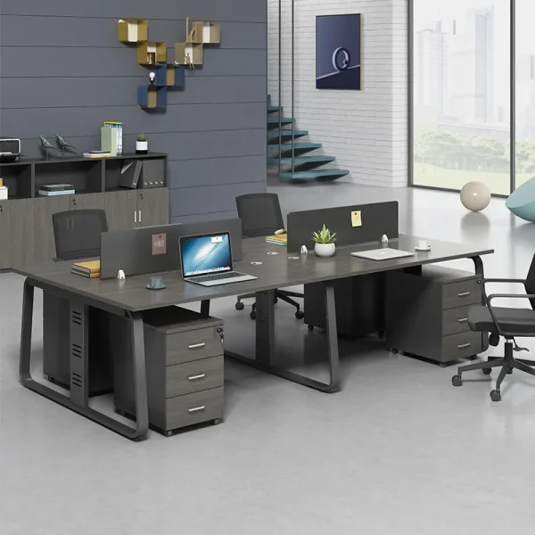 4 Seater Workstation Desk With Gray color