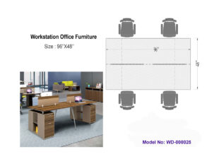 Modern Wooden Workstation Office Furniture with Drawer