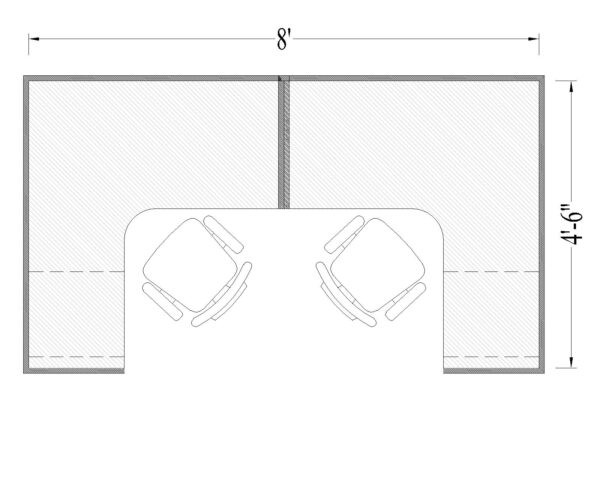 2 Person Cubicle Desk for workstation