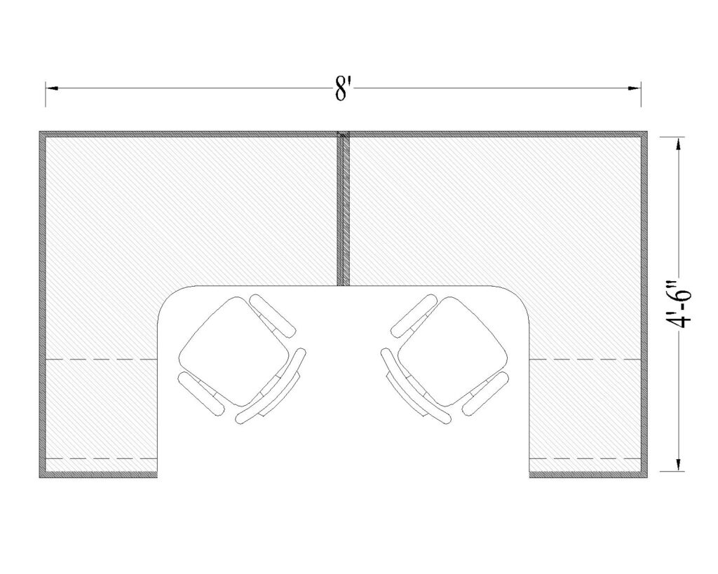 2 Seater Office Desk for workstation