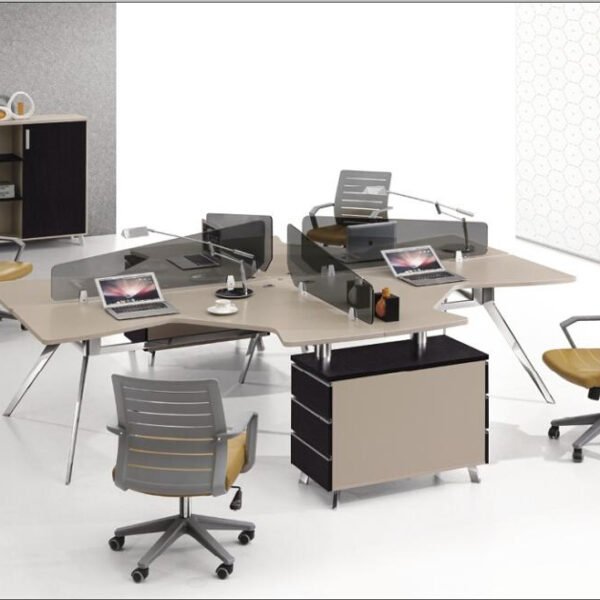 cubicle open style workstation desk for 4 person