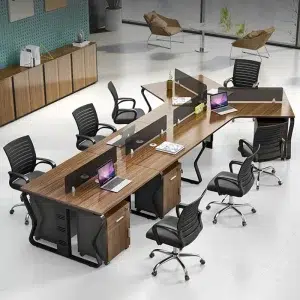 7-Seater-Workstation-Desk-y-shaped-deep-wallnut-and-black-frame