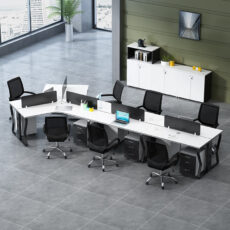 butterfly series office workstation desk in Y shape for 7 person