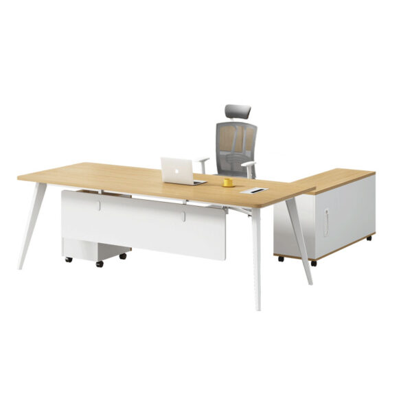 L Shape Executive Office Table with Side Table for Manager