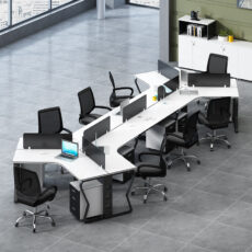 butterfly series office workstation desk in Y shape for 8 person