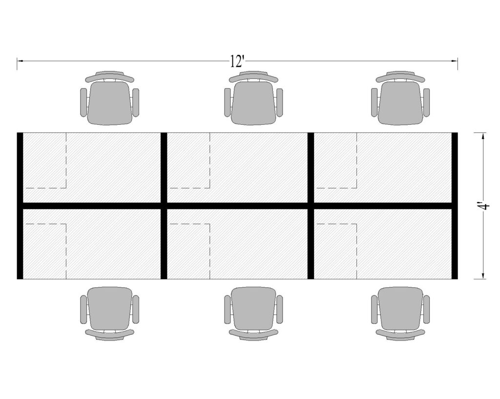 6 seater office workstation | Cubic Design