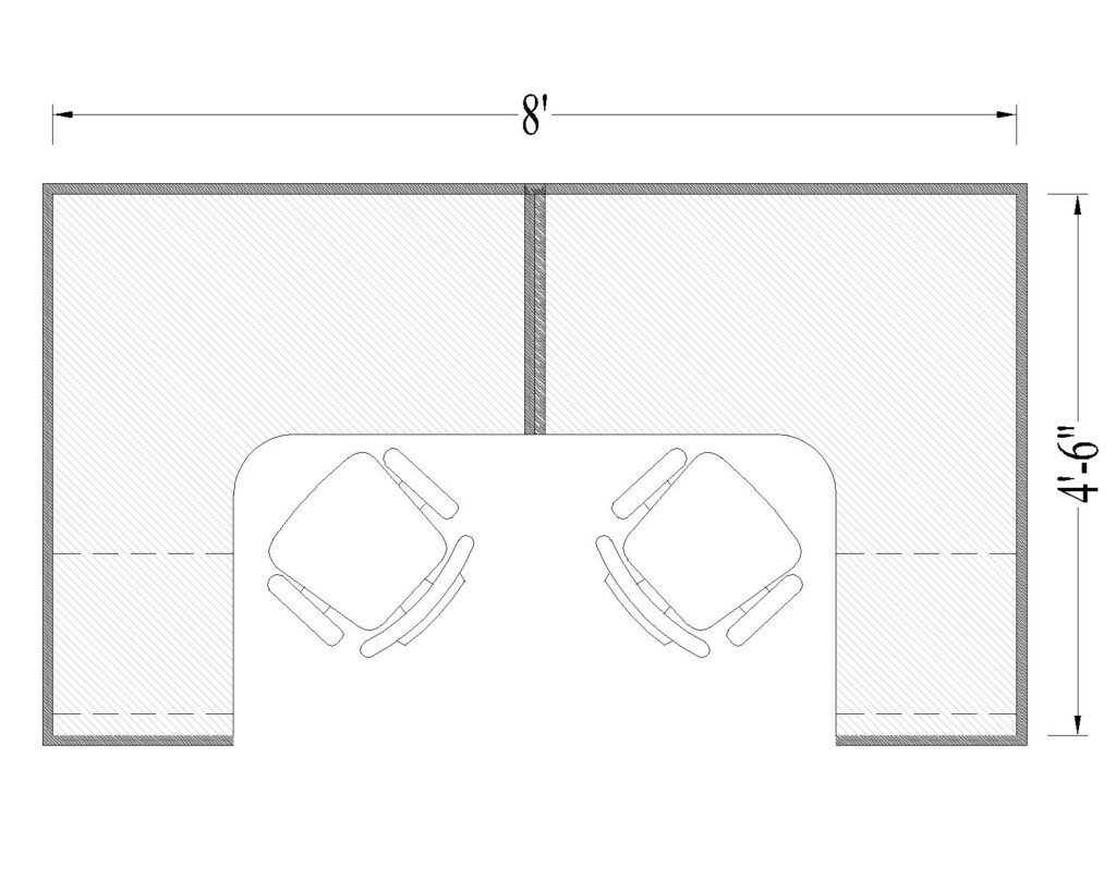 2 Person Cubicle Desk for workstation