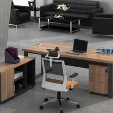 simple design office desk with side cabinet and drawers for manager