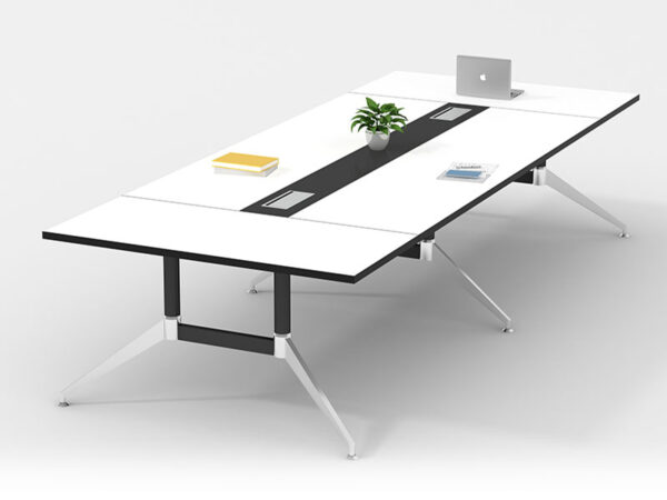 stylish big conference table for boardroom in black and white color