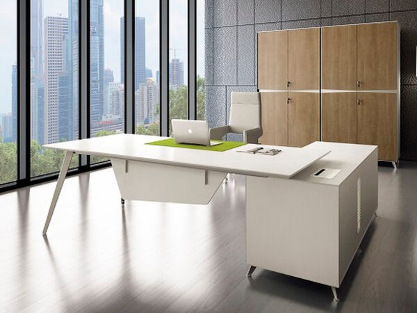 Premium quality office table in white color for manager