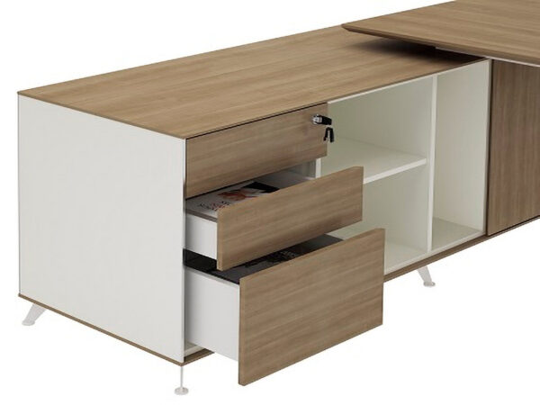 Side office table with drawers and cabinets for manager