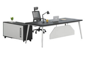 Executive office table with metal leg and frame for manager