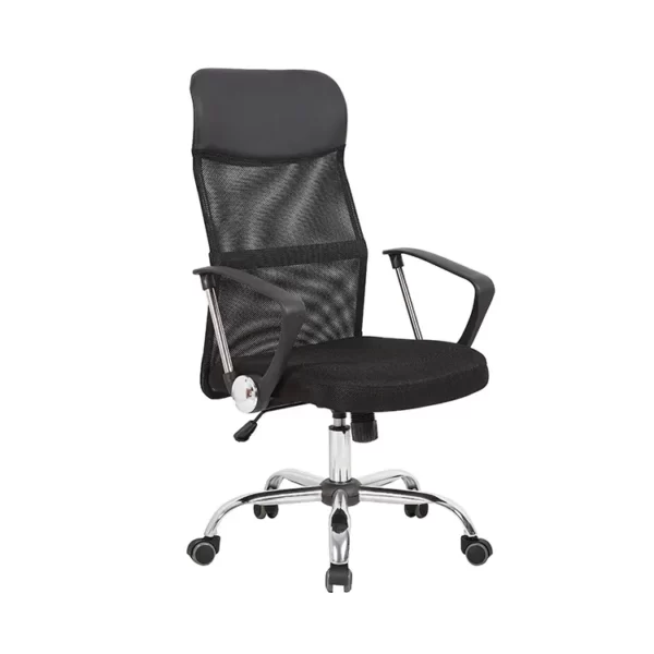 high back revolving mesh chair with unique hand rest