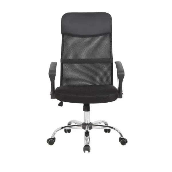 high back revolving mesh chair with hand rest