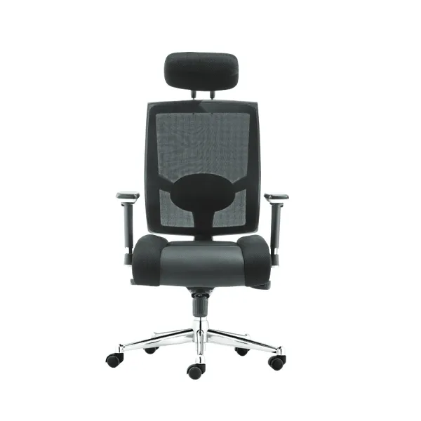 ergonomic revolving boss chair with back support, head rest, hand rest