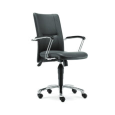 high back adjustable revolving office chair with hand rest