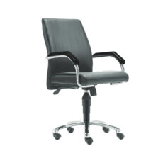 mid back lumber support revolving office chair with hand rest