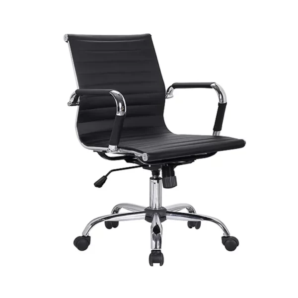 curved mid back revolving office chair