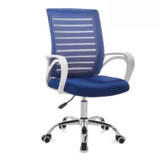 high comfortable revolving mesh chair in blue color