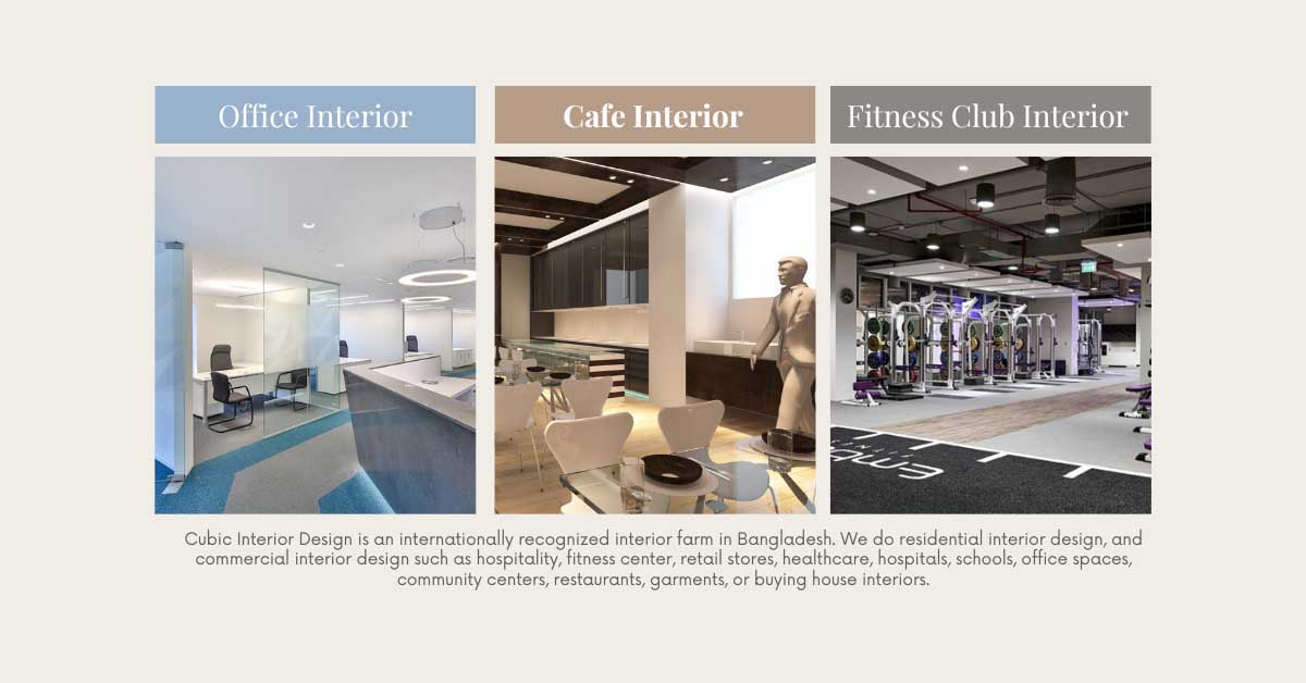 Commercial Interior Design, Office interior, Cafe interior, fitness club interior