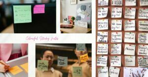 Use sticky notes on office desk to remember your office task