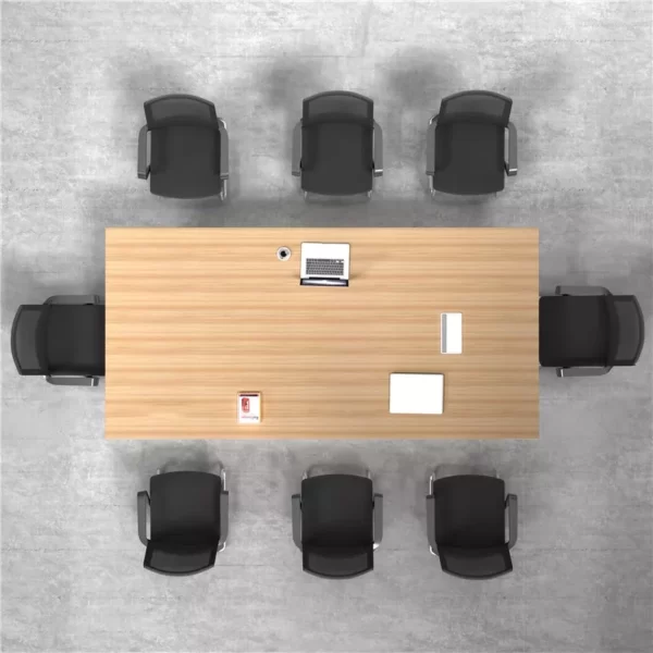 modern design small conference table in natural white oak color table top