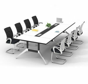office conference table with commercial interior
