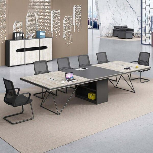Modern Conference Table with Storage Box Under the Table