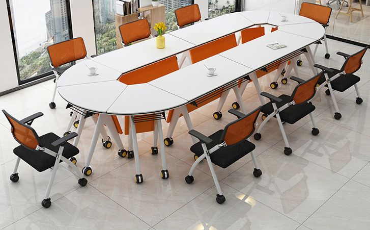 D end modern folding assembly conference table