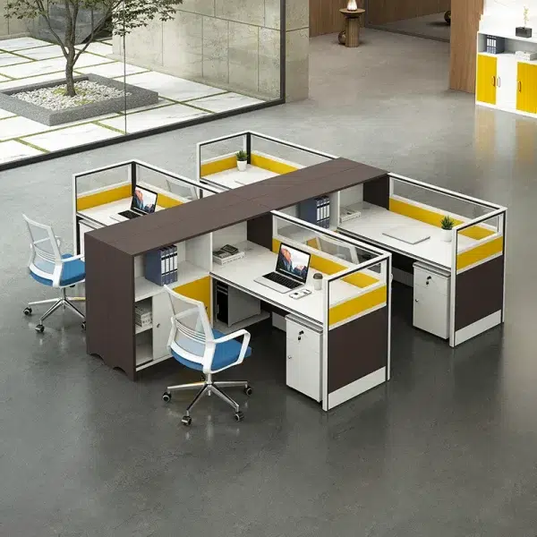 4 Seater workstation Desk cubicle With file Cabinet