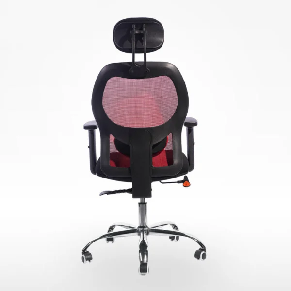 Revolving Executive Chair with headrest back view