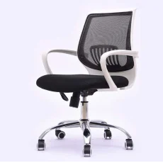 Revolving Office Chair black and white combination