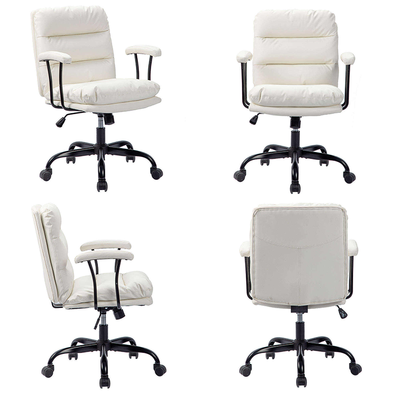 ergonomic chair white color all side view