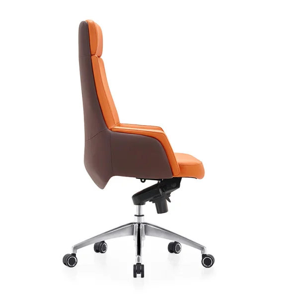 ergonomic office chair orang color side view