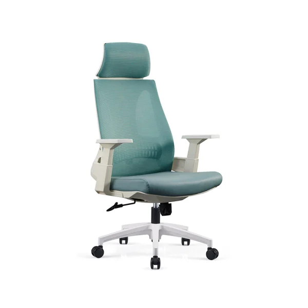 ergonomic swivel chair black and green combination back view Ergonomic Chair