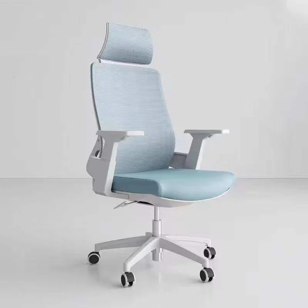 ergonomic swivel chair white and paste color combination