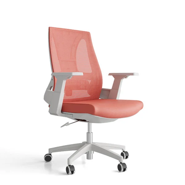 executive chair mesh fabrics orange and white combination