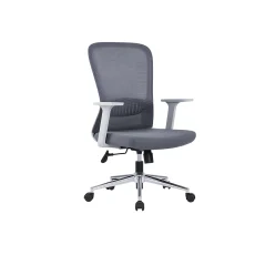 executive office chair made with mesh febrics black and white combination