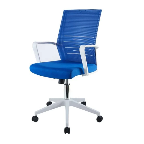 revolving office chair blue color side view