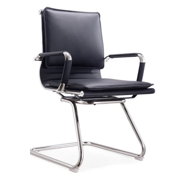 low back vistor chair made with pu leather