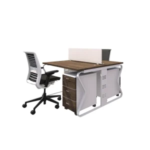 2 seater workstation desk butterfly series dark monument color