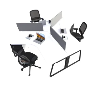 3 seater workstation desk linear series white and black color 3 seater workstation desk linear series white and black color