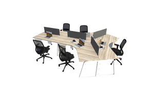 5 seater workstation desk linear series dark monument oak color 5 seater workstation desk linear series dark monument oak color