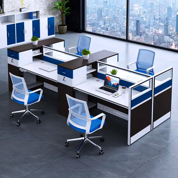 4 seater face to face workstation desk cubicle